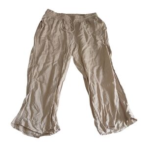 Quince 100% European Linen Wide Leg Pants Driftwood Womens XL